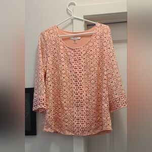 TanJay Pink (Peach) 3/4 Sleeve Blouse